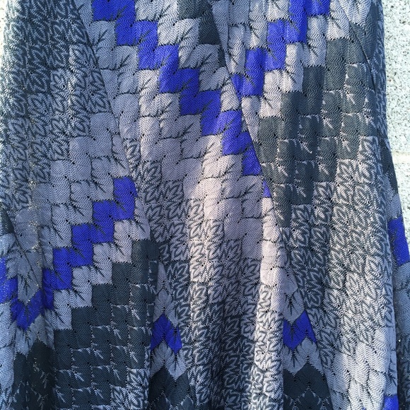 Free People My One & Only Swing Mini Festival Tank Dress Blue Boho Rock Large - Picture 5 of 14